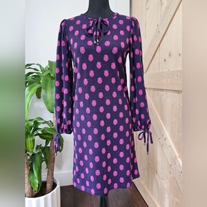 NIKKI nikki poulos size XS dark purple with pink‎ owls dress